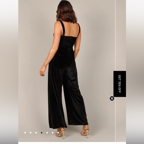 Petal + Pup Scarlett Velvet Black Romper - Picture 3 of 3